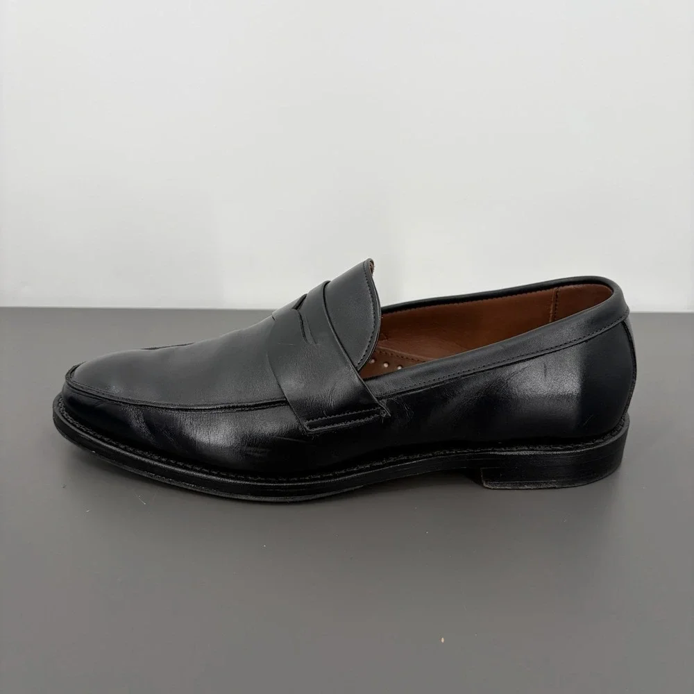 Brooks Brothers Black Leather Goodyear Welted Penny Loafers Men 9.5D Made in USA